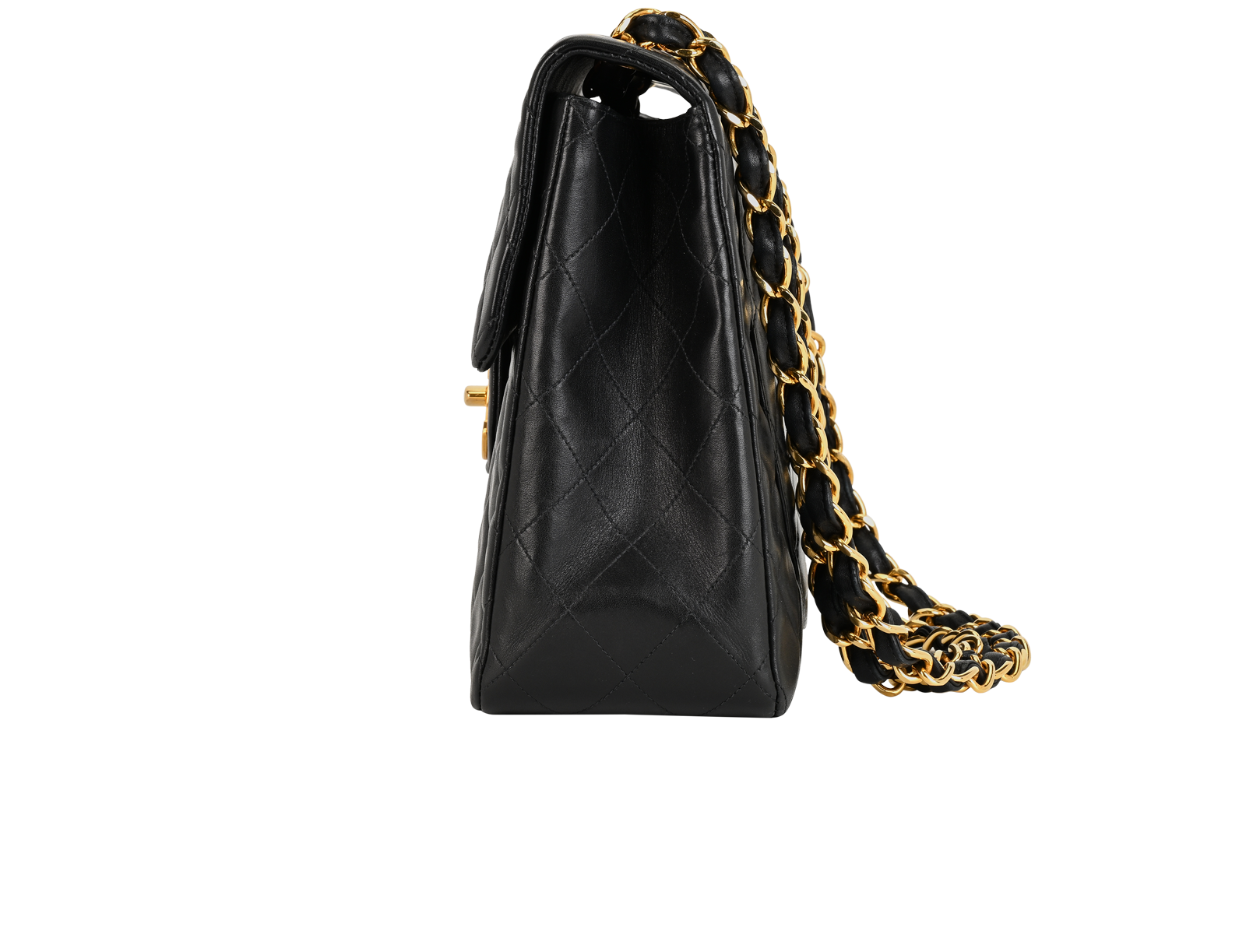 Maxi Jumbo XL, &pound;3,600, Handbags, Black, Lambskin Leather, Bottom view